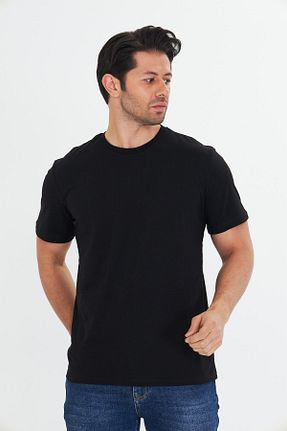 تیشرت سایز بزرگ مشکی زنانه سایز بزرگ TRENDHİLL - کد 929224429