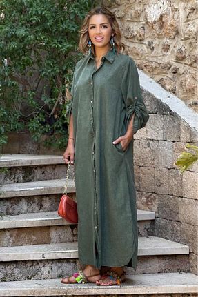 لباس خاکی زنانه بافتنی Nevin Kaya Moda - کد 929218494