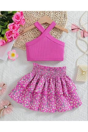 ست بالاتنه و پائین تنه قهوه ای بچه گانه بافتنی Yavrumsa - کد 929224976