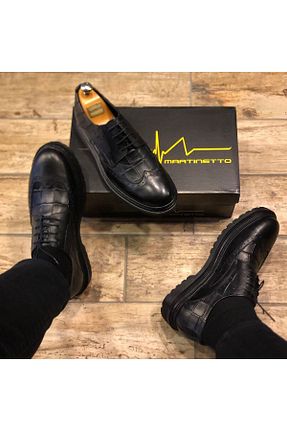 کفش کلاسیک مشکی مردانه چرم خالص Martinetto - کد 662967393
