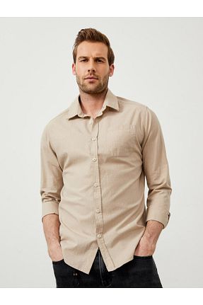 پیراهن بژ مردانه رگولار Xint - کد 268584665