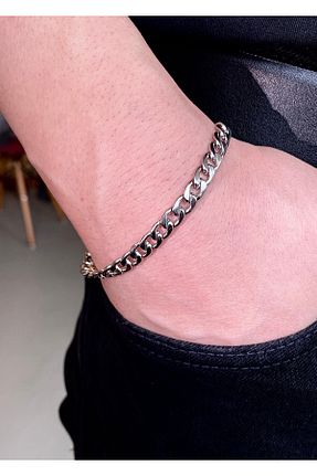 دستبند استیل (فولاد) متالیک مردانه استیل ضد زنگ Tixy Pixy - کد 929230937