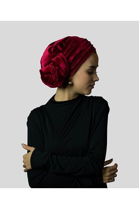 روسری قرمز کرپ Bitter Colors - کد 474786621