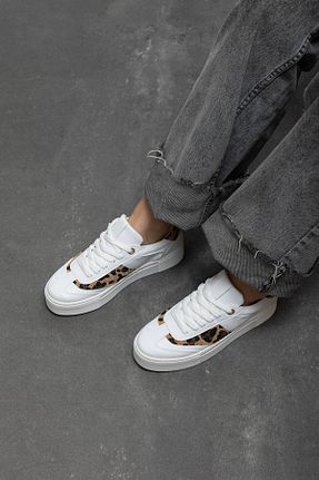 کفش اسنیکر سفید زنانه بند دار wolk shoes - کد 929250489