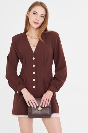 کت قهوه ای زنانه رگولار armonika - کد 929252549