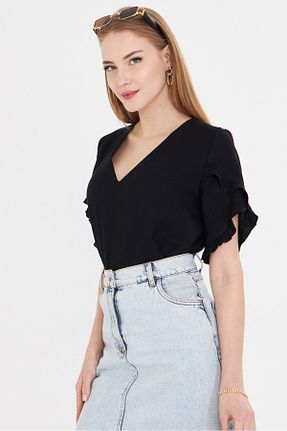 بلوز مشکی زنانه ساده armonika - کد 929250571