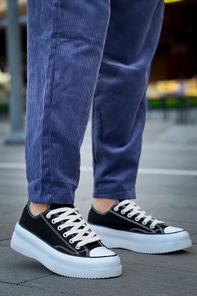 کفش اسنیکر مشکی مردانه بند دار PATRON SHOES - کد 929252062