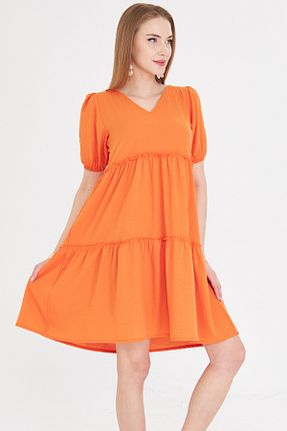 لباس نارنجی زنانه بافتنی armonika - کد 929252523