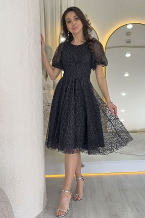 لباس مجلسی و فارغ التحصیلی مشکی زنانه توری the ZKS - کد 929253866