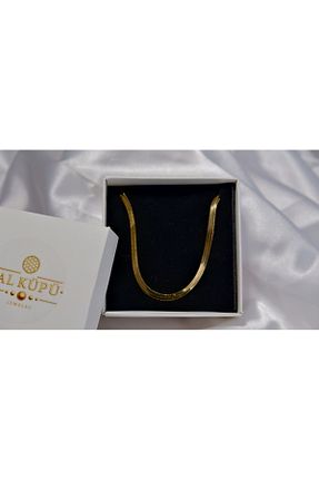 گردنبند استیل ( فولاد ) زرد زنانه استیل (فولاد) Bal Küpü Jewelry - کد 929246339