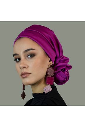 روسری صورتی کرپ Bitter Colors - کد 466106437
