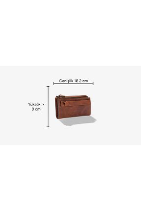 کیف پول قهوه ای زنانه سایز متوسط Getto Deri - کد 849745341