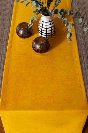 سرویس آمریکائی نارنجی مستطیل Gauze Fabric Design - کد 929260997