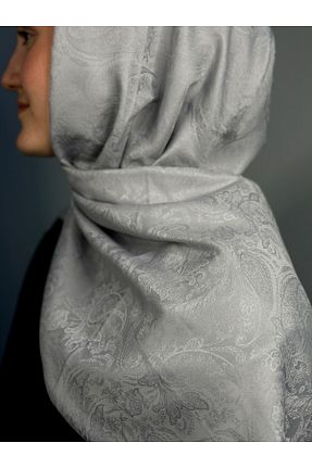 شال طوسی زنانه پنبه ای Twentytwo scarf - کد 929210527
