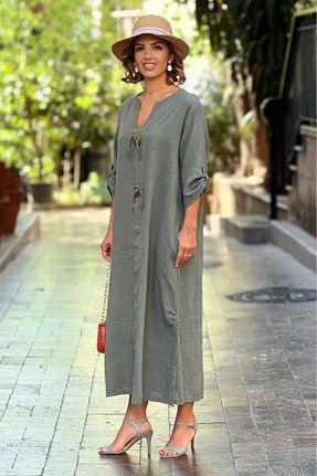 لباس خاکی زنانه بافتنی Nevin Kaya Moda - کد 929291749