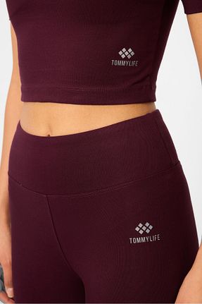 ساق شلواری زرشکی زنانه بافتنی TOMMY LIFE - کد 78905851