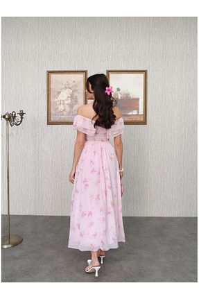 لباس مجلسی و فارغ التحصیلی صورتی زنانه پنبه پلی استر ESRAHELVACI - کد 929273303