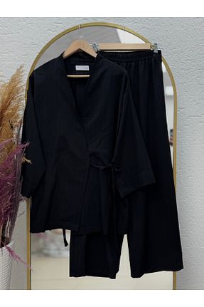 ست بالاتنه و پائین تنه حجاب مشکی رگولار Ebrar Store - کد 929292020