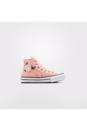 کفش اسنیکر صورتی بچه گانه بند دار Converse - کد 837169813