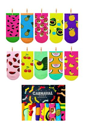 جوراب رنگی زنانه پنبه - الاستین CARNAVAL SOCKS - کد 929302178
