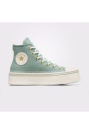 کفش اسنیکر طوسی زنانه بند دار Converse - کد 846555455