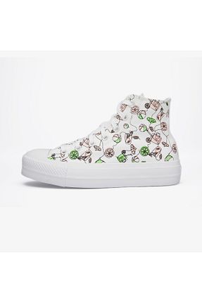 کفش اسنیکر نباتی زنانه بند دار Converse - کد 845176259