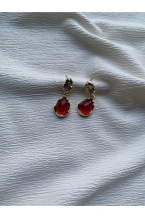 گوشواره جواهر قرمز COLLECTİON - کد 929306460