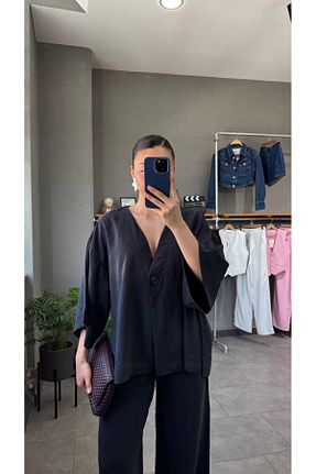 بلوز مشکی زنانه ساده YOUR NAME - کد 929338470