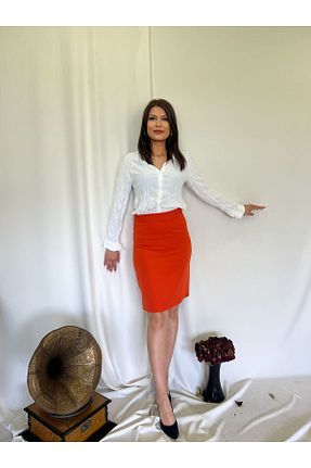 پیراهن سفید زنانه تنگ Excup - کد 929324714