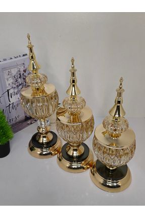 اجسام تزئینی و بیبلو زرد شیشه YNSK - کد 921601027