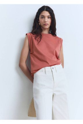 تیشرت قرمز زنانه رگولار MANGO - کد 929342210