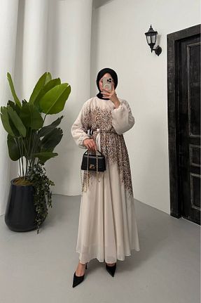لباس حجاب بژ زنانه Relaxed Neşeli Butik - کد 929339847
