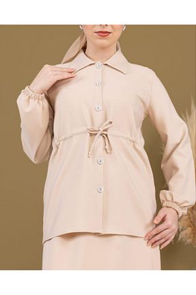 ست بالاتنه و پائین تنه حجاب بژ زنانه رگولار Nursay - کد 929340508
