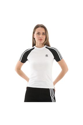 تیشرت سفید زنانه رگولار adidas - کد 893279856