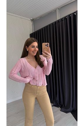 بلوز بژ زنانه ساده elif teke - کد 929340836