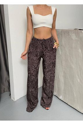 شلوار قهوه ای زنانه ساتن timagna - کد 903667985