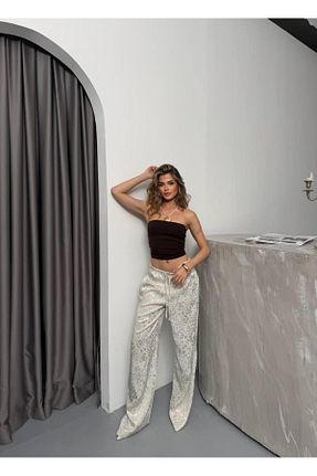 شلوار سفید زنانه ساتن timagna - کد 903671195