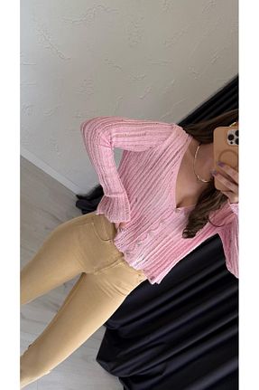 بلوز بژ زنانه ساده elif teke - کد 929340836