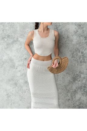 ست بالاتنه و پائین تنه زنانه تریکو SAYZEN - کد 929347856