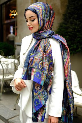 شال بنفش زنانه ابریشم diorel - کد 929351405