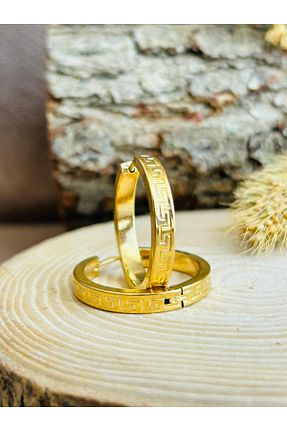 گوشواره استیل (فولاد) طلائی استیل (فولاد) Çelik - کد 929347655