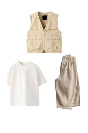 ست بالاتنه و پائین تنه بژ بچه گانه بافتنی Kiddykidstore - کد 929346520