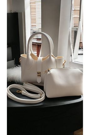 کیف دوشی سفید زنانه چرم مصنوعی Satuna - کد 929352923