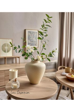 گلدان بژ سرامیک Lui Tasarım - کد 862610977