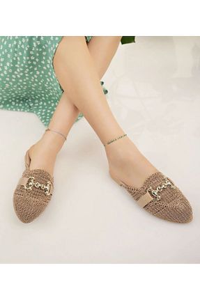 دمپائی نباتی زنانه چرم مصنوعی Butik Lena - کد 929363119