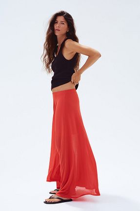 دامن قرمز زنانه ساده H&M - کد 929366051
