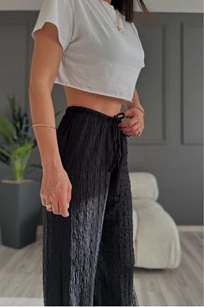 شلوار مشکی زنانه بافتنی style of style - کد 929362750