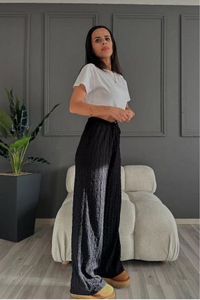 شلوار مشکی زنانه بافتنی style of style - کد 929362750