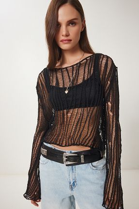بلوز مشکی زنانه Ajurlu Lovelyİstanbul - کد 929379613