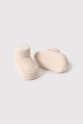 پاپوش بژ بچه گانه پارچه ای Polpuf - کد 794355871